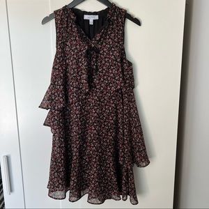 Libby Edelman Sleeveless Floral Tiered Dress Small